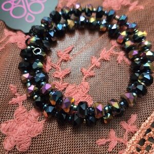 Elegant Black and Gold Beaded Bracelet